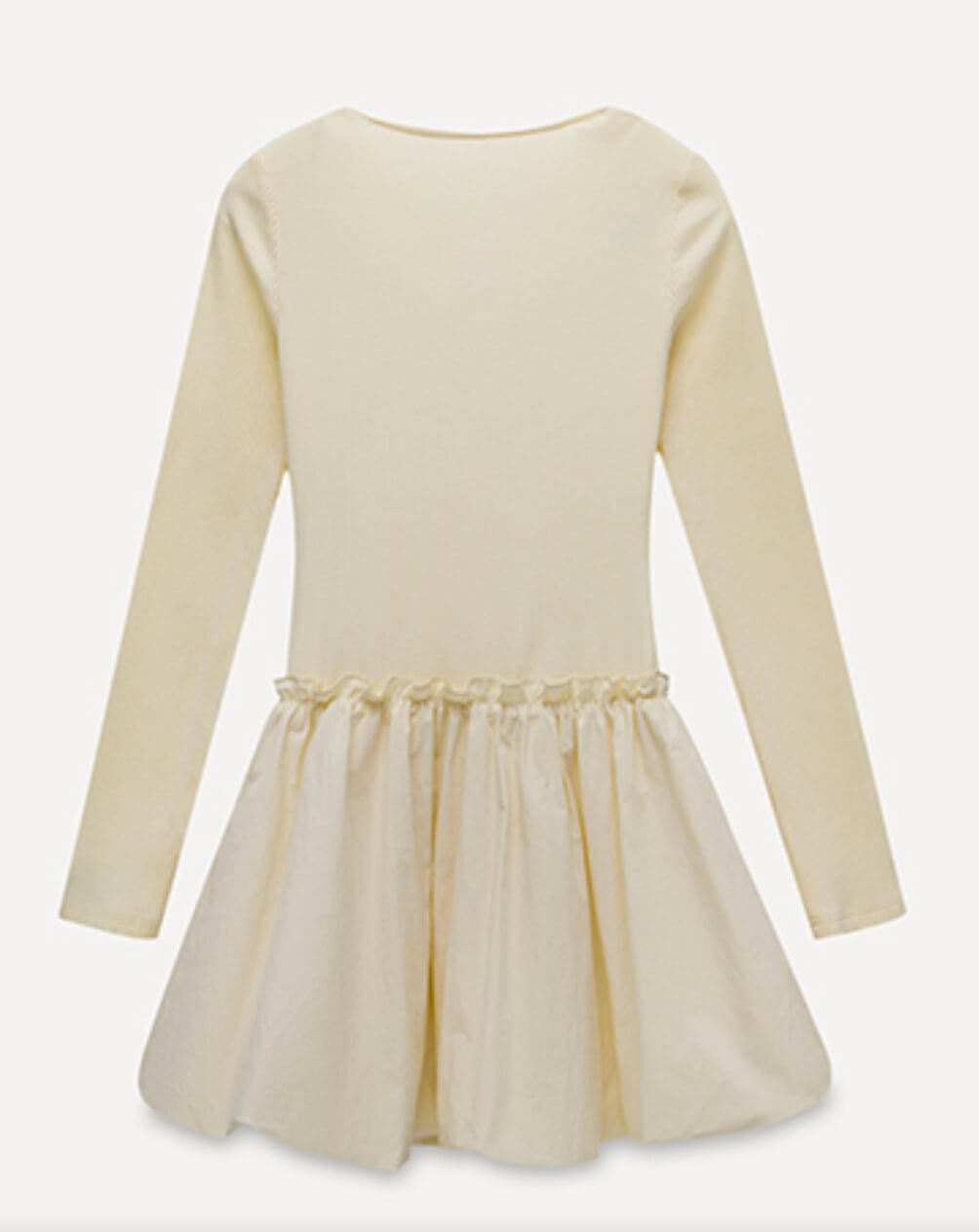 Fit Silhouette Balloon Skirt Dress