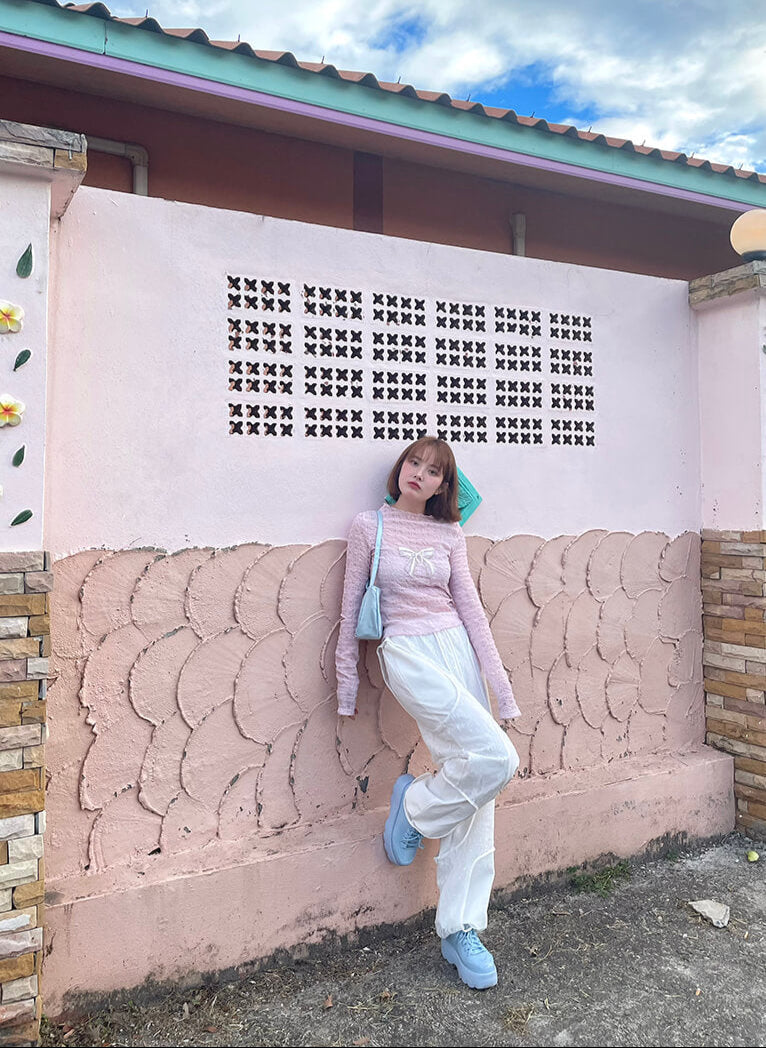 Ribbon Bijou Shirring Top