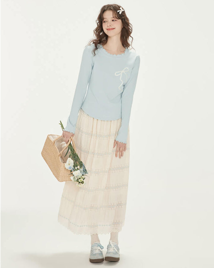 Romantic Lace Long Skirt