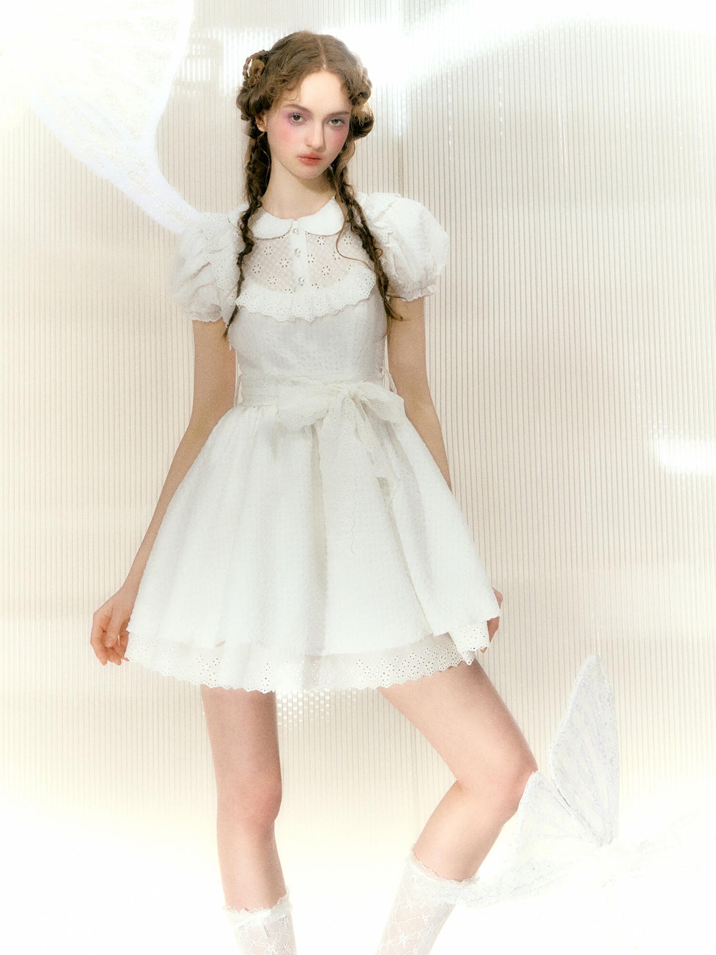 Angel White Frill Dress