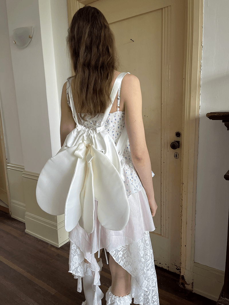Frilly Bear Ribbon Camisole Dress(全2色)