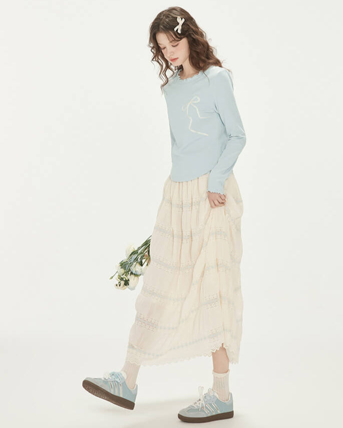 Romantic Lace Long Skirt