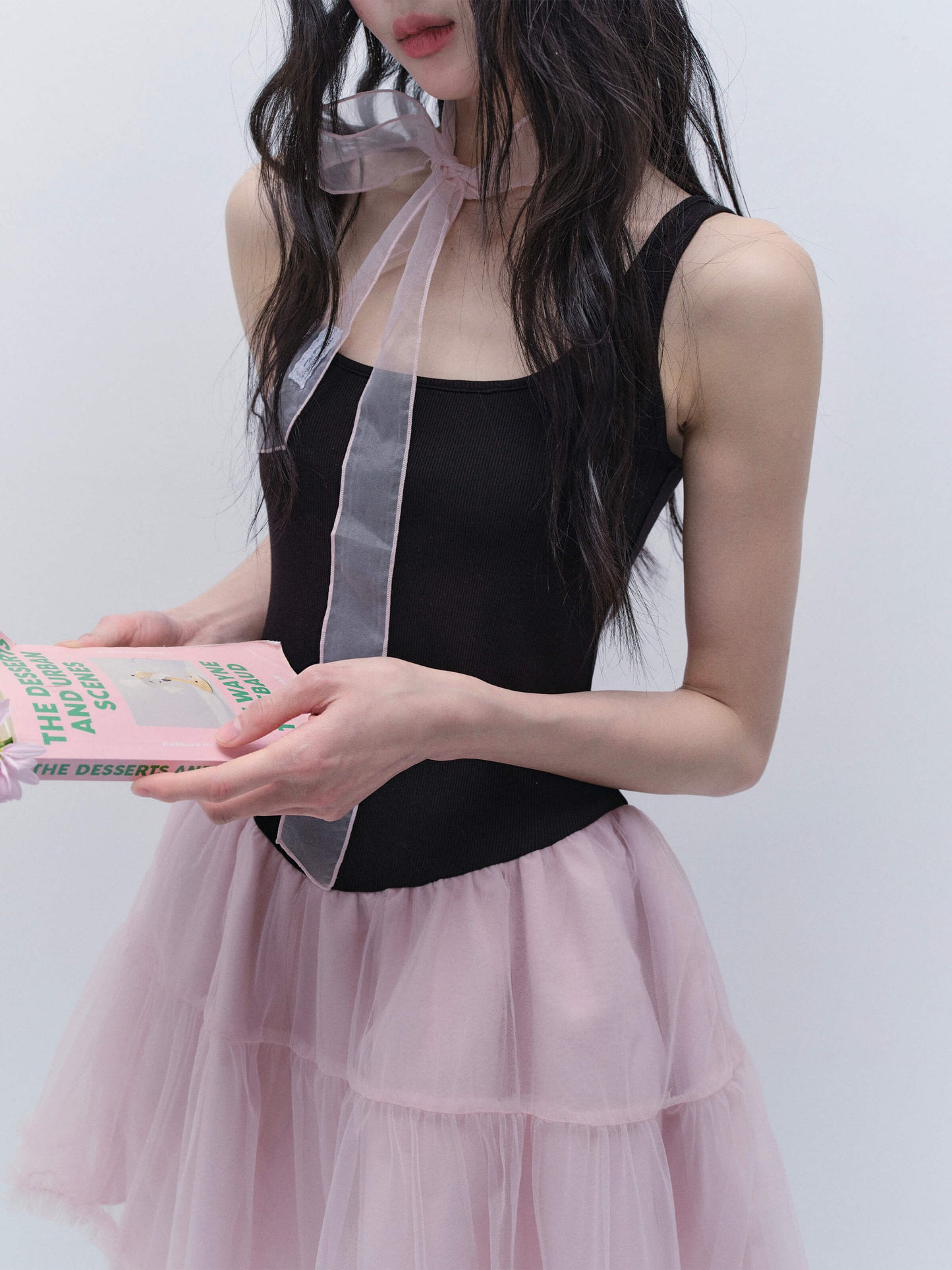 Ballerina Silhouette Pink Frill Dress