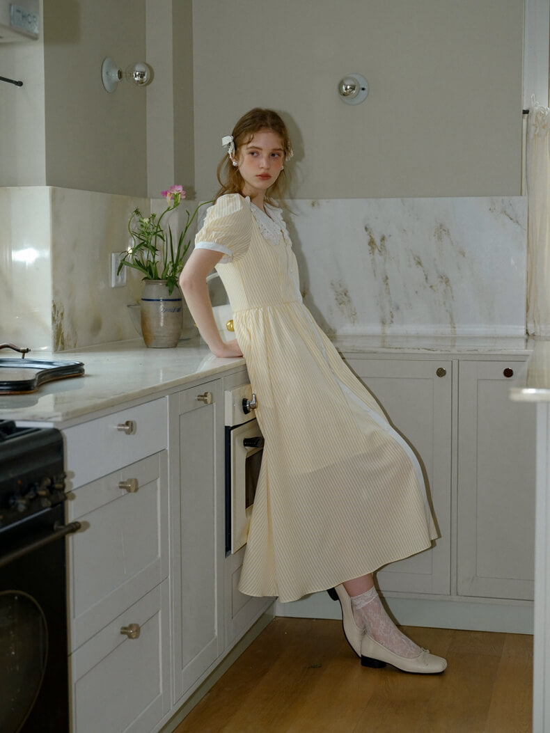 Country Classic Lace Collar Dress