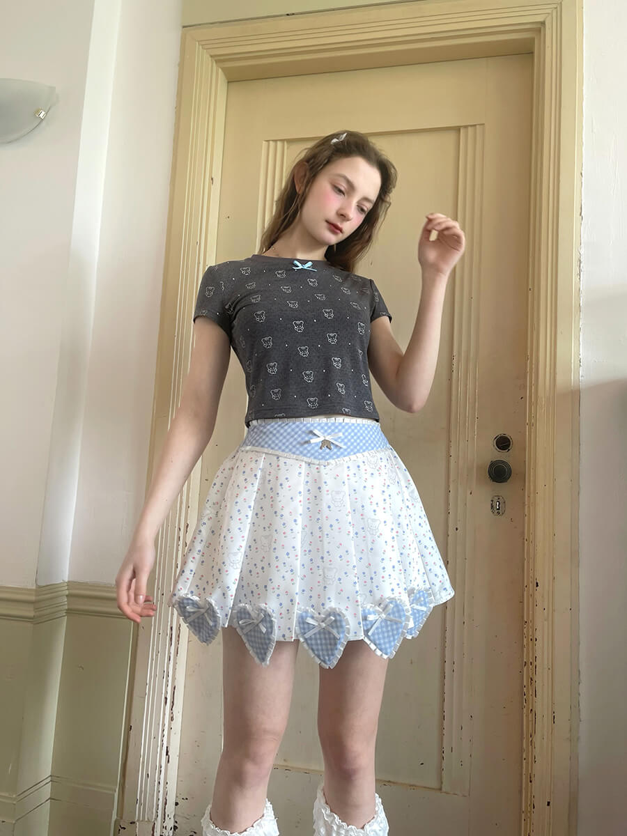 Sugar Pop Heart Ribbon Skirt