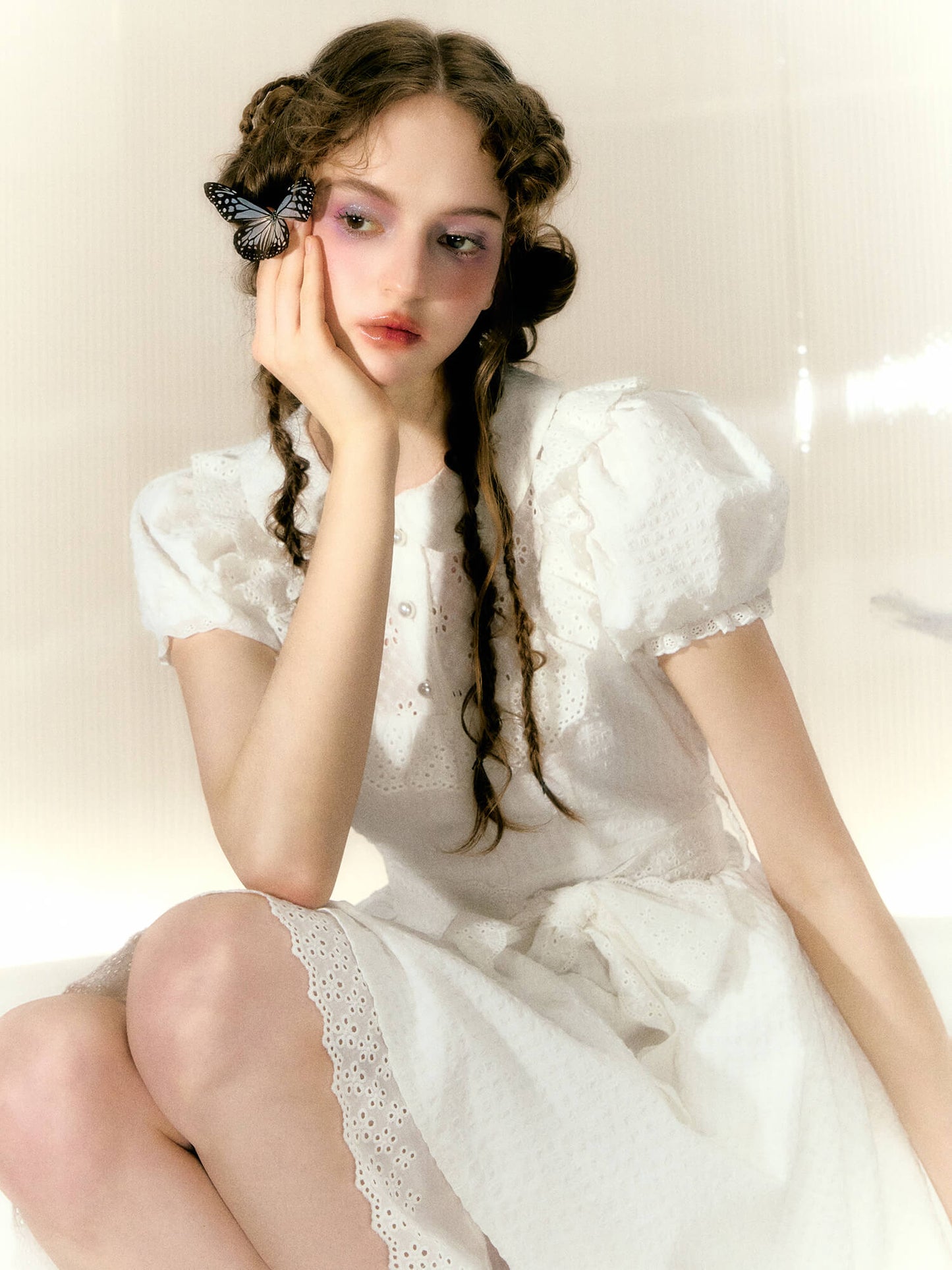 Angel White Frill Dress