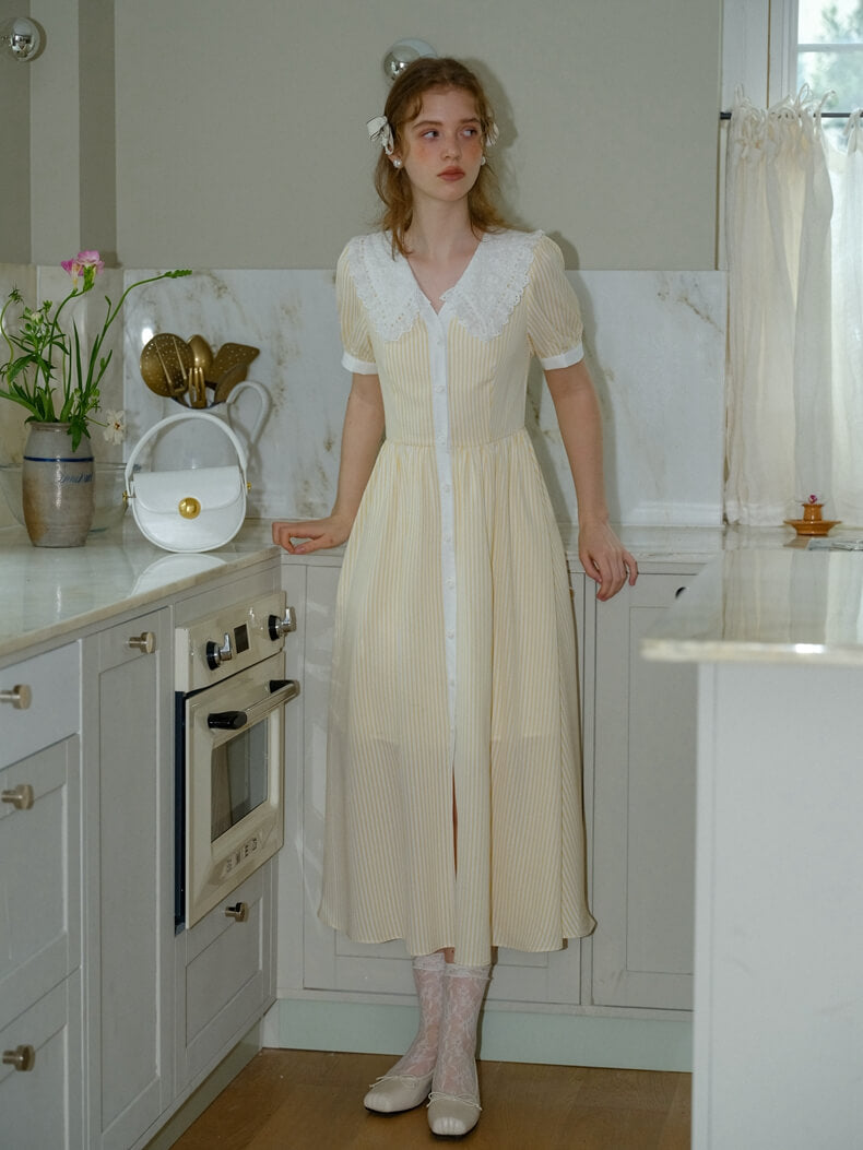 Country Classic Lace Collar Dress