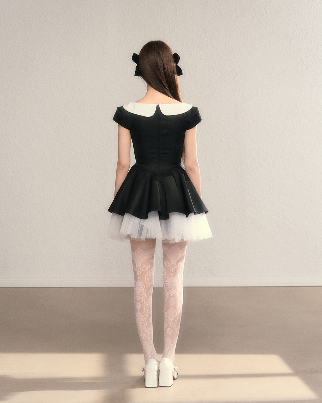Twinkle Collar Tulle Dress(全2色)