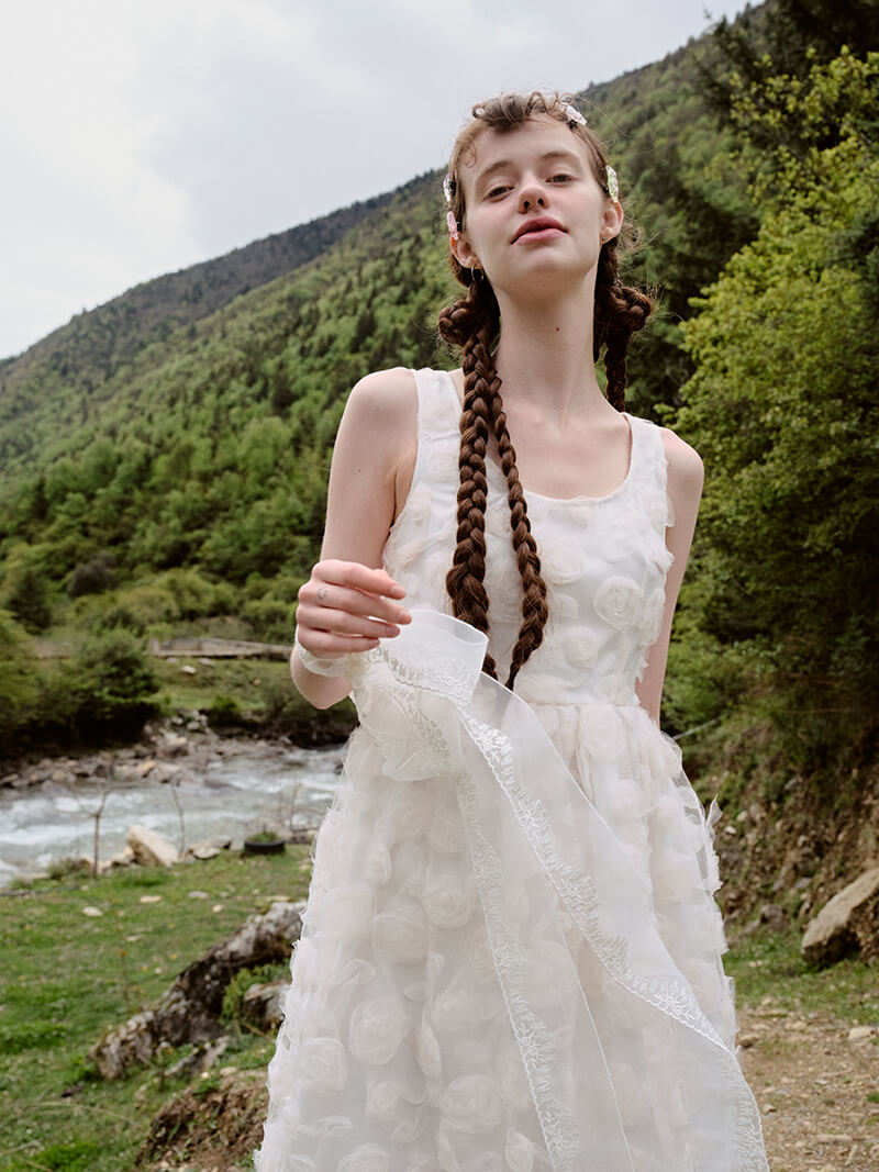 Fairy Tale Flower Ribbon Dress