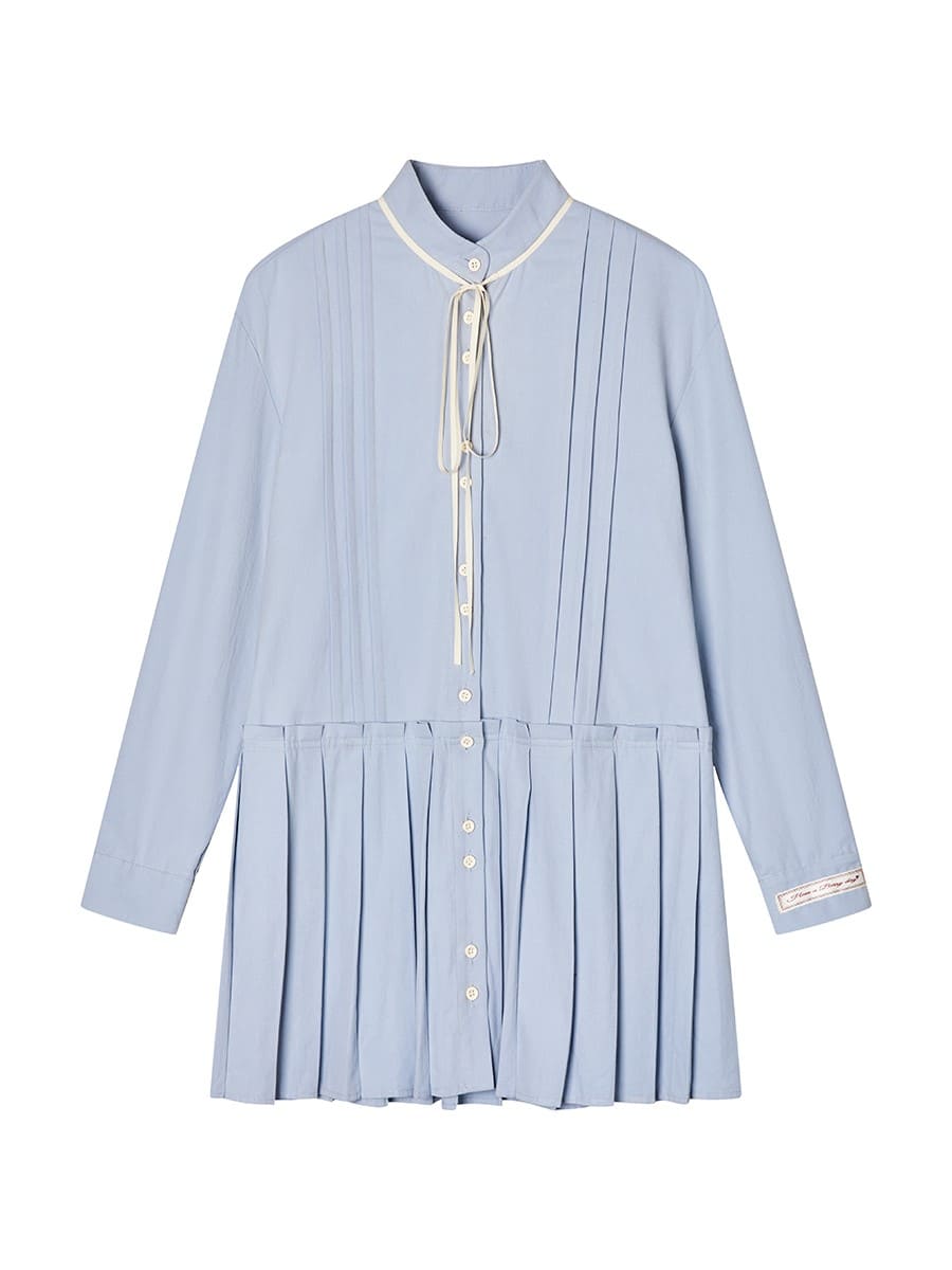 Two-tone Pleated Princess Dress(全2色)