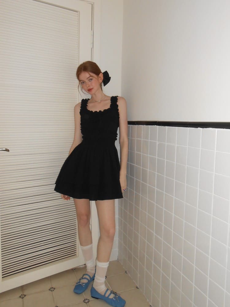 Frill Sleeveless Tiered Mini Dress