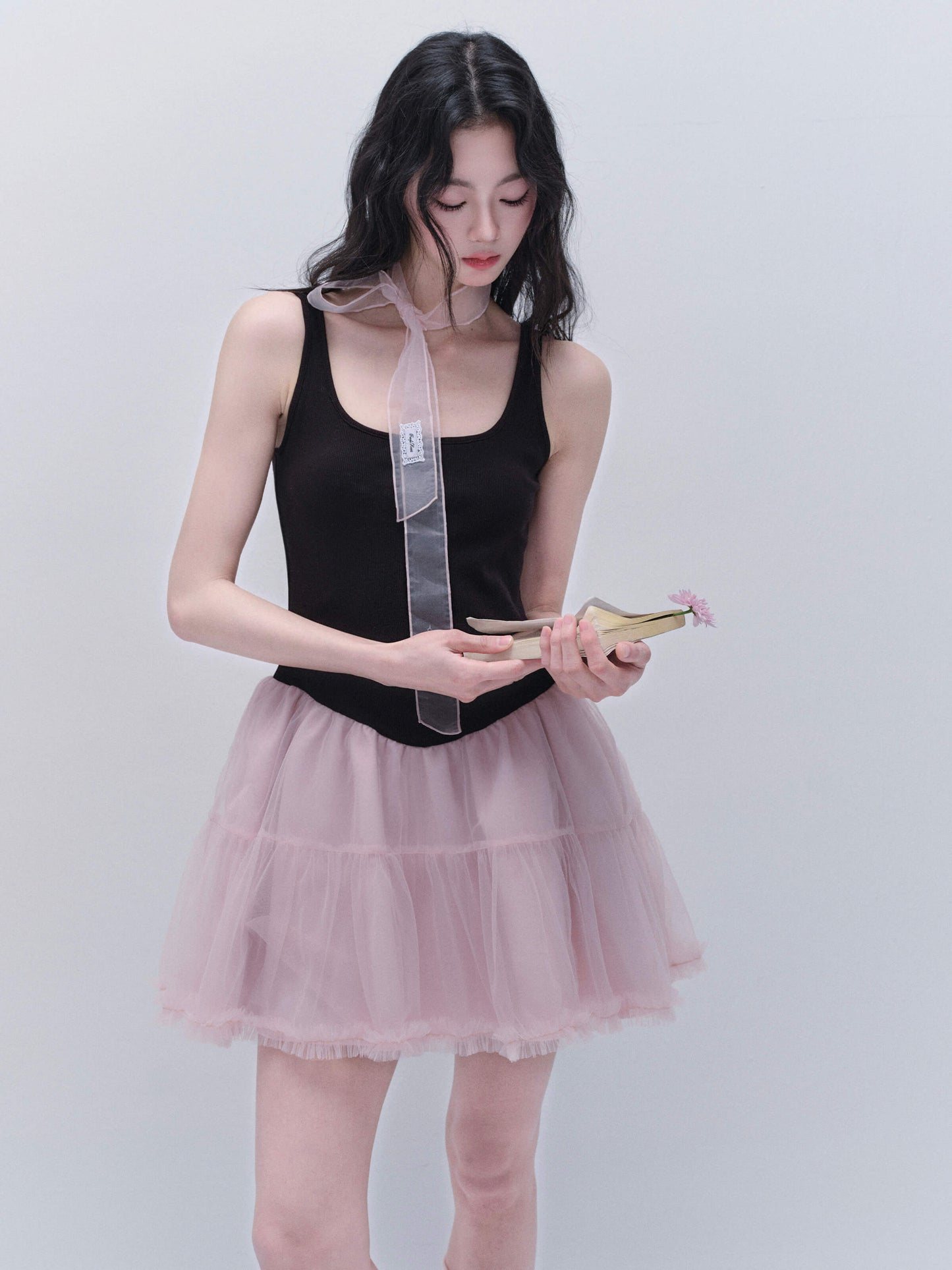 Ballerina Silhouette Pink Frill Dress