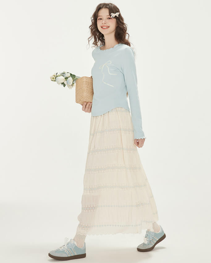 Romantic Lace Long Skirt