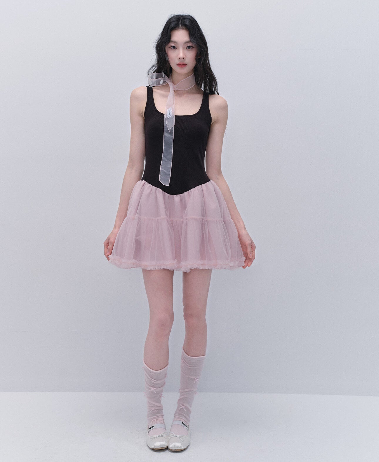 Ballerina Silhouette Pink Frill Dress
