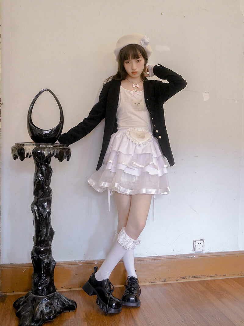 Baby Animal Heart Puff Tee(全2色)