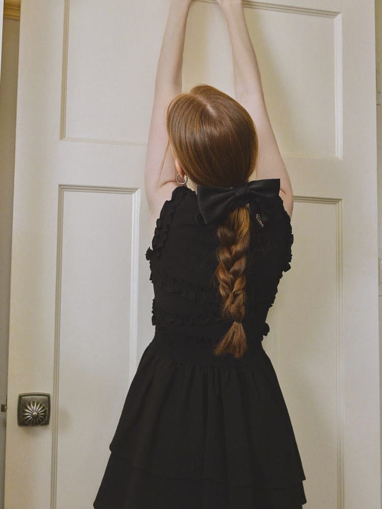 Frill Sleeveless Tiered Mini Dress