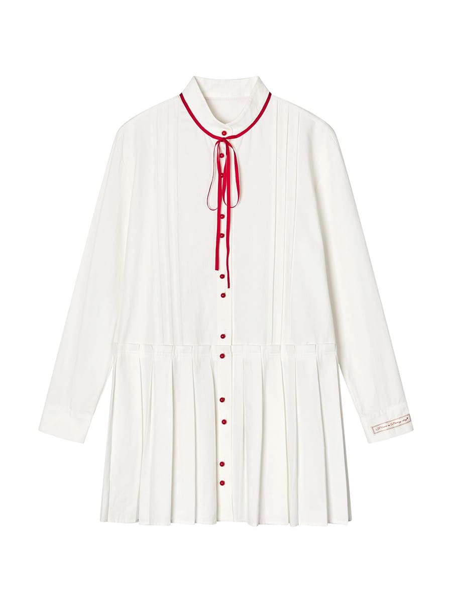 Two-tone Pleated Princess Dress(全2色)