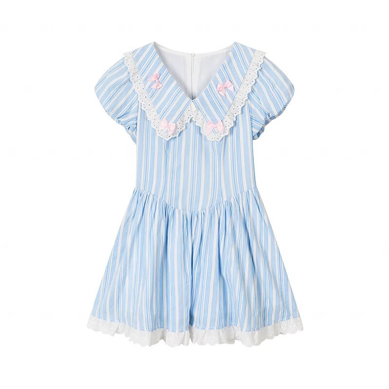 Candy Ribbon Frill Stripe Dress