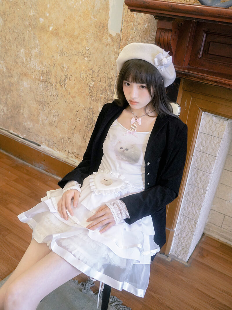 Baby Animal Heart Puff Tee(全2色)