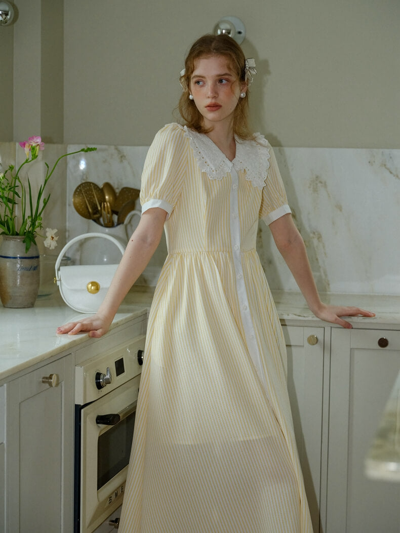 Country Classic Lace Collar Dress