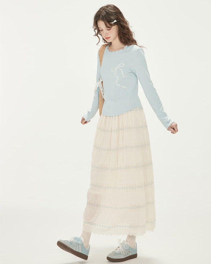 Romantic Lace Long Skirt