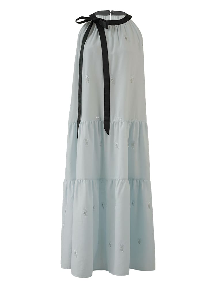 Ribbon Accent Holiday Dress