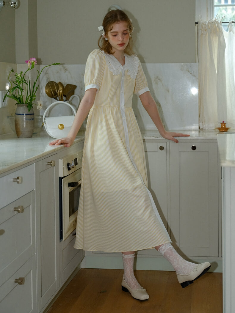 Country Classic Lace Collar Dress