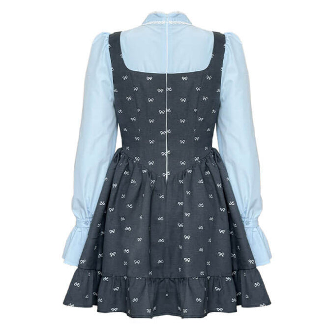 Romantic Blue Ribbon Dress