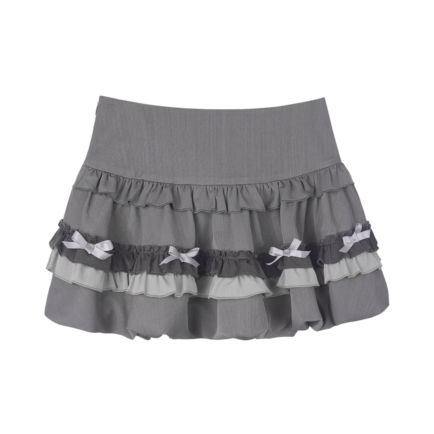 Layered Ribbon Frill Mini Skirt