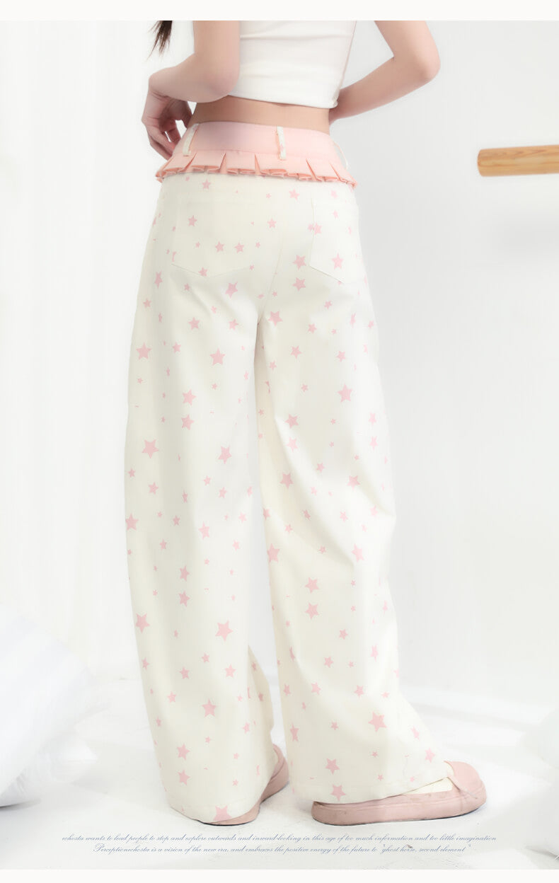 Candy Sky Star Print Pants