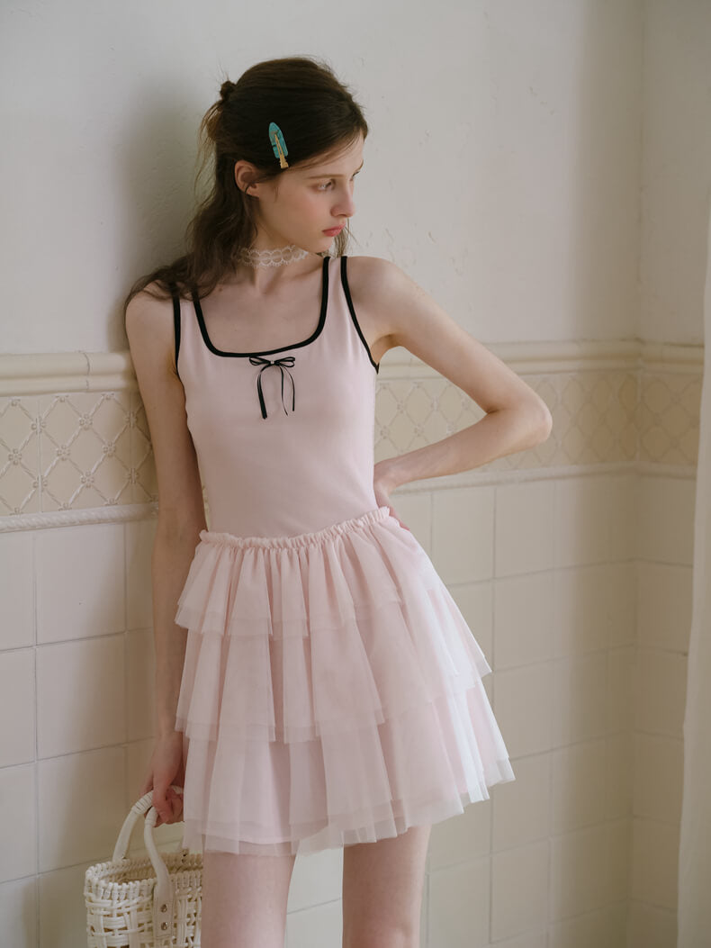 Ballerina Tulle Layered Dress