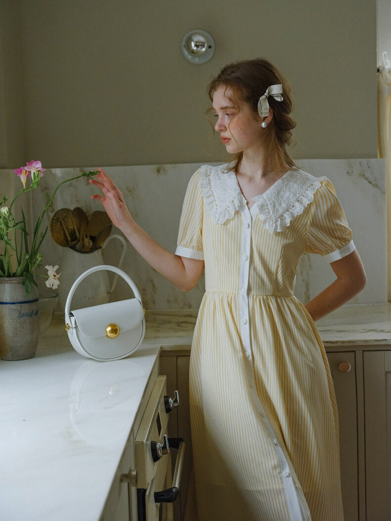 Country Classic Lace Collar Dress