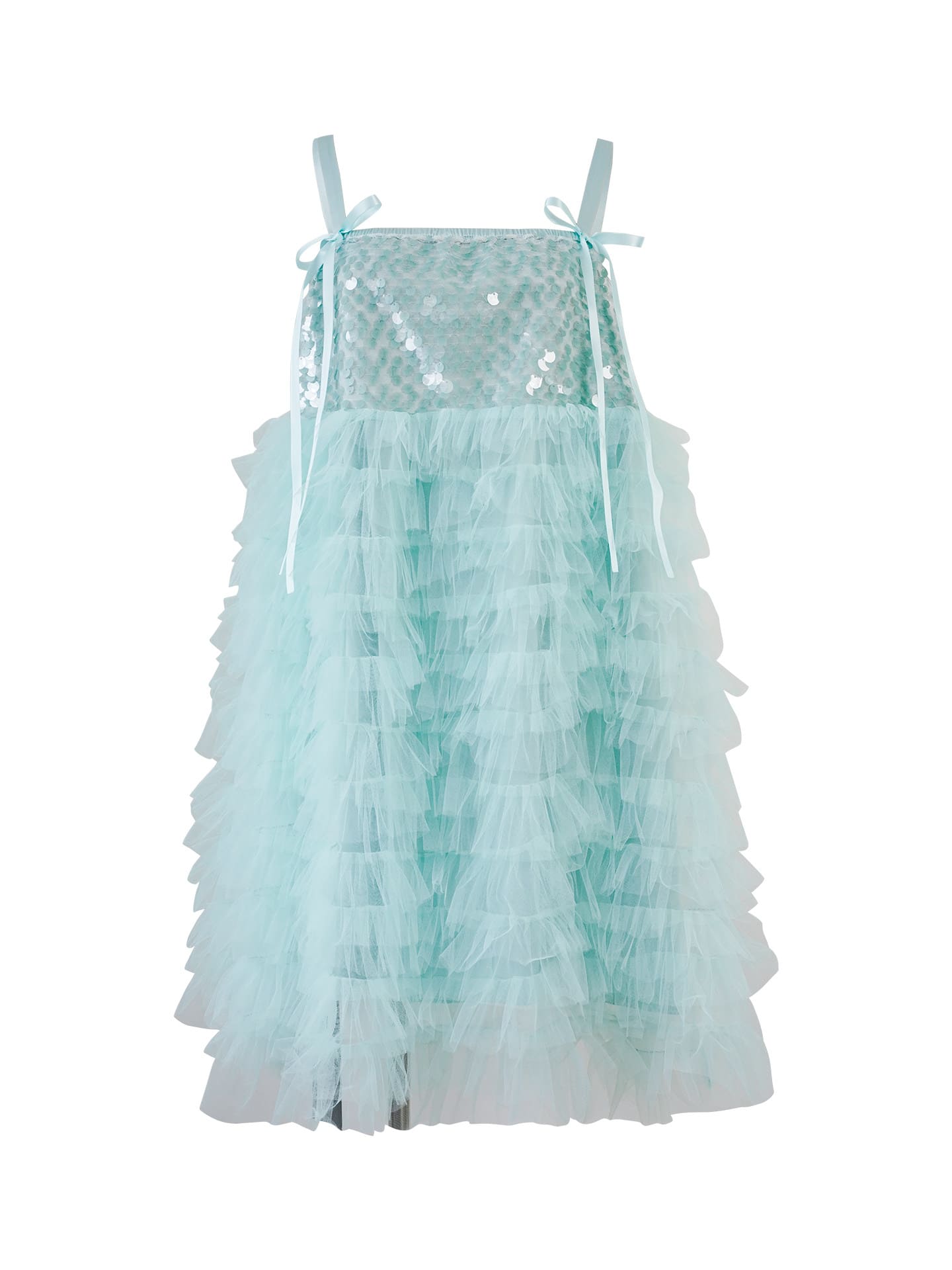 Elegant Sequin Tulle Camisole Dress