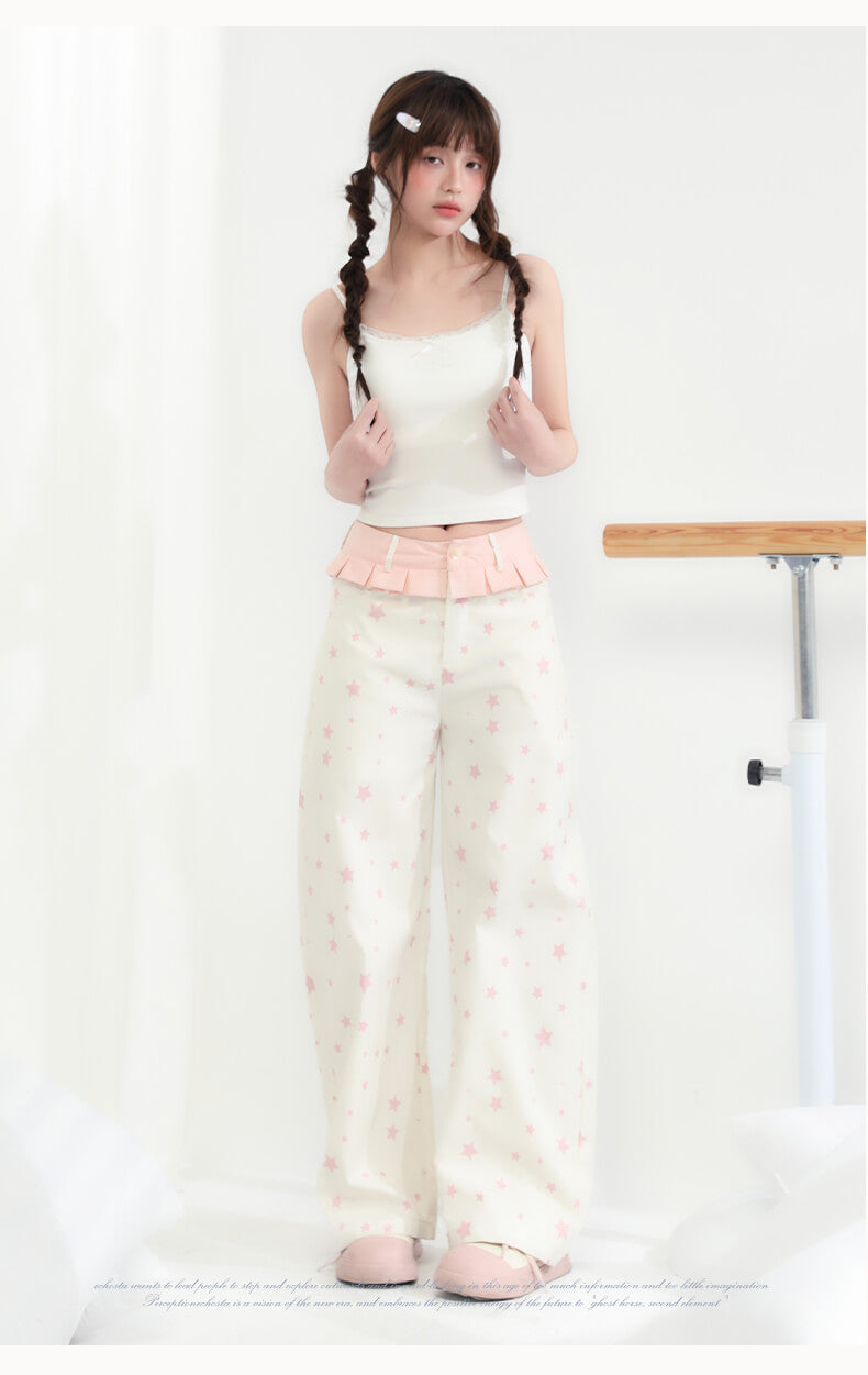 Candy Sky Star Print Pants