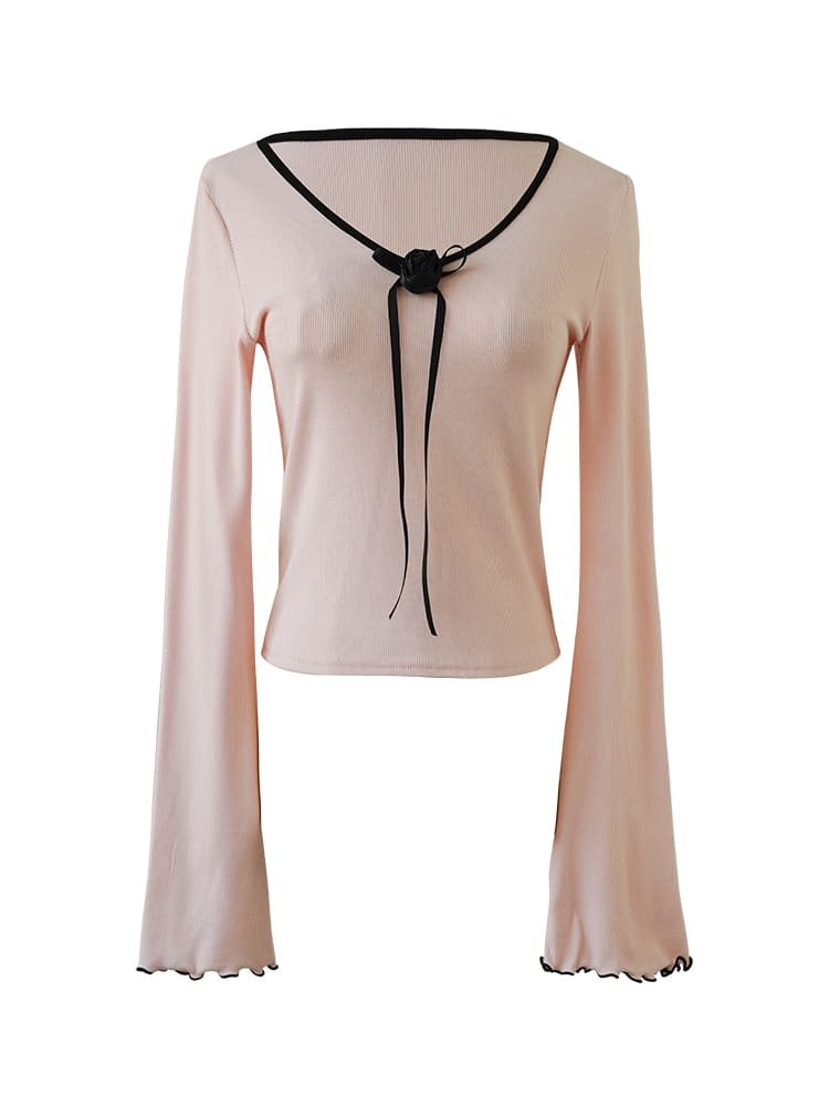 Pink & Black Tight Long Top