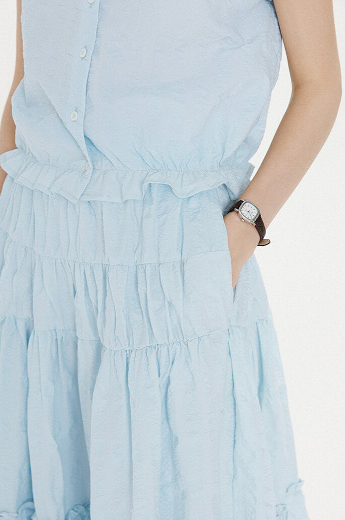 Airy Flare Tiered Skirt