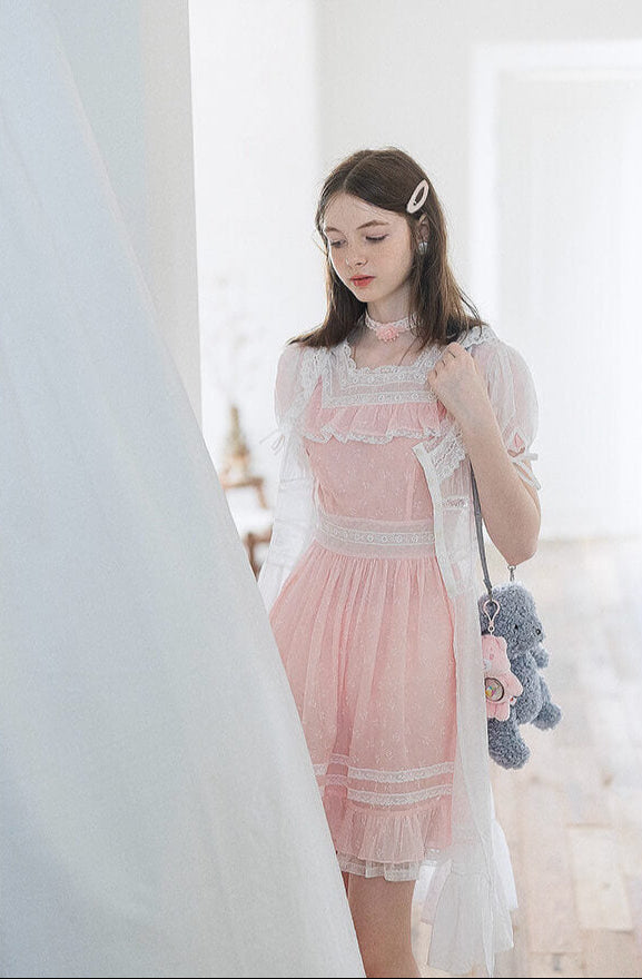 Pink Lace Frill Doll Onepiece