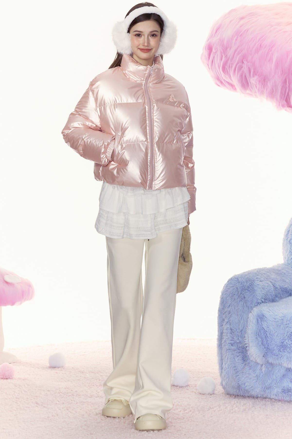 Bloomy Metallic Pink Down