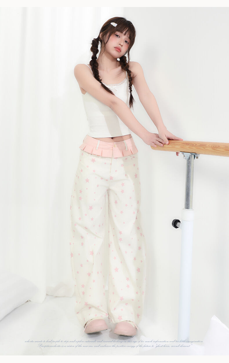Candy Sky Star Print Pants