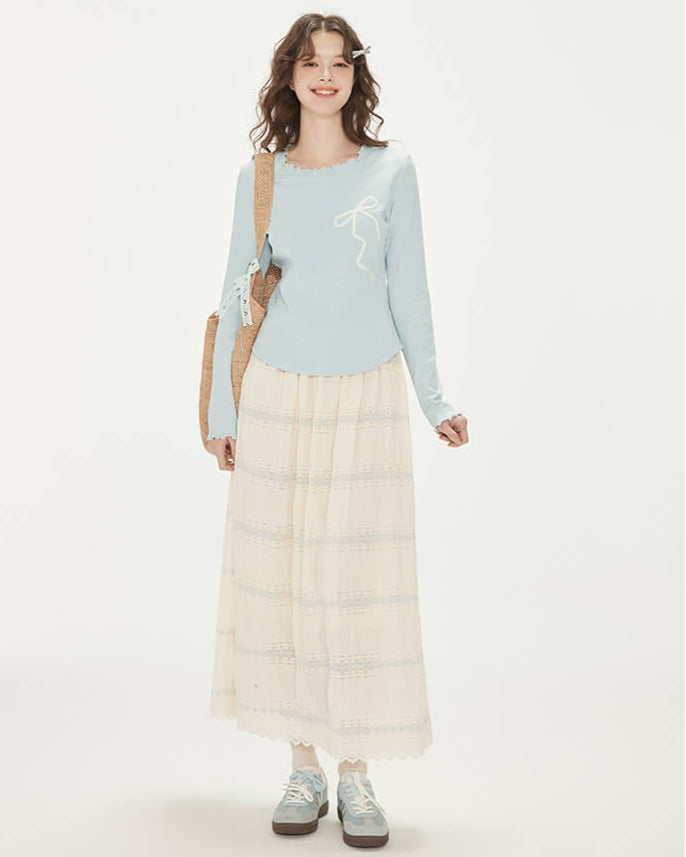 Romantic Lace Long Skirt