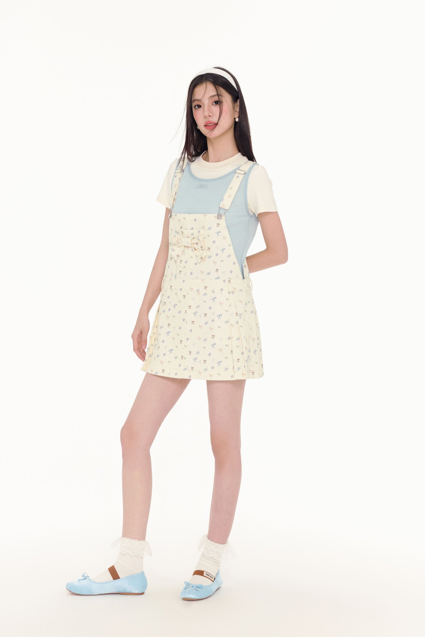 Mini Ribbon Girly Salopette Skirt