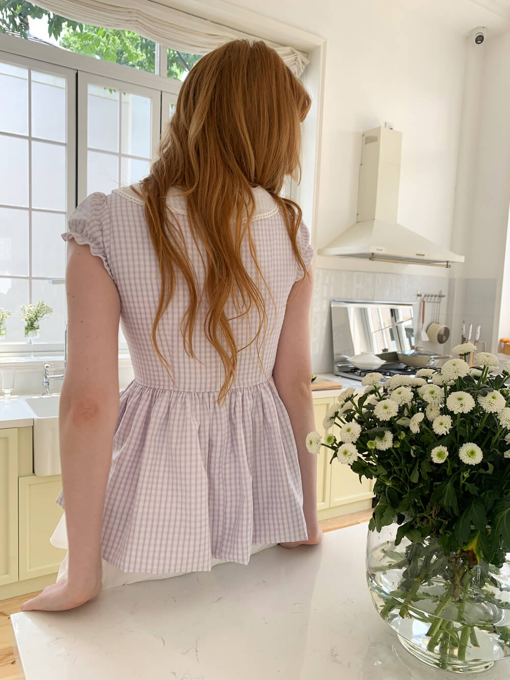 Marshmallow Check Girly Blouse