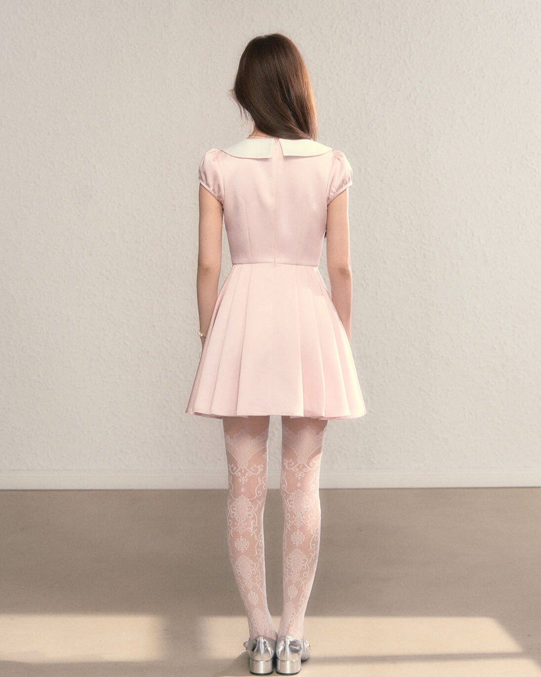 Sugar Pink Ribbon Flare Dress
