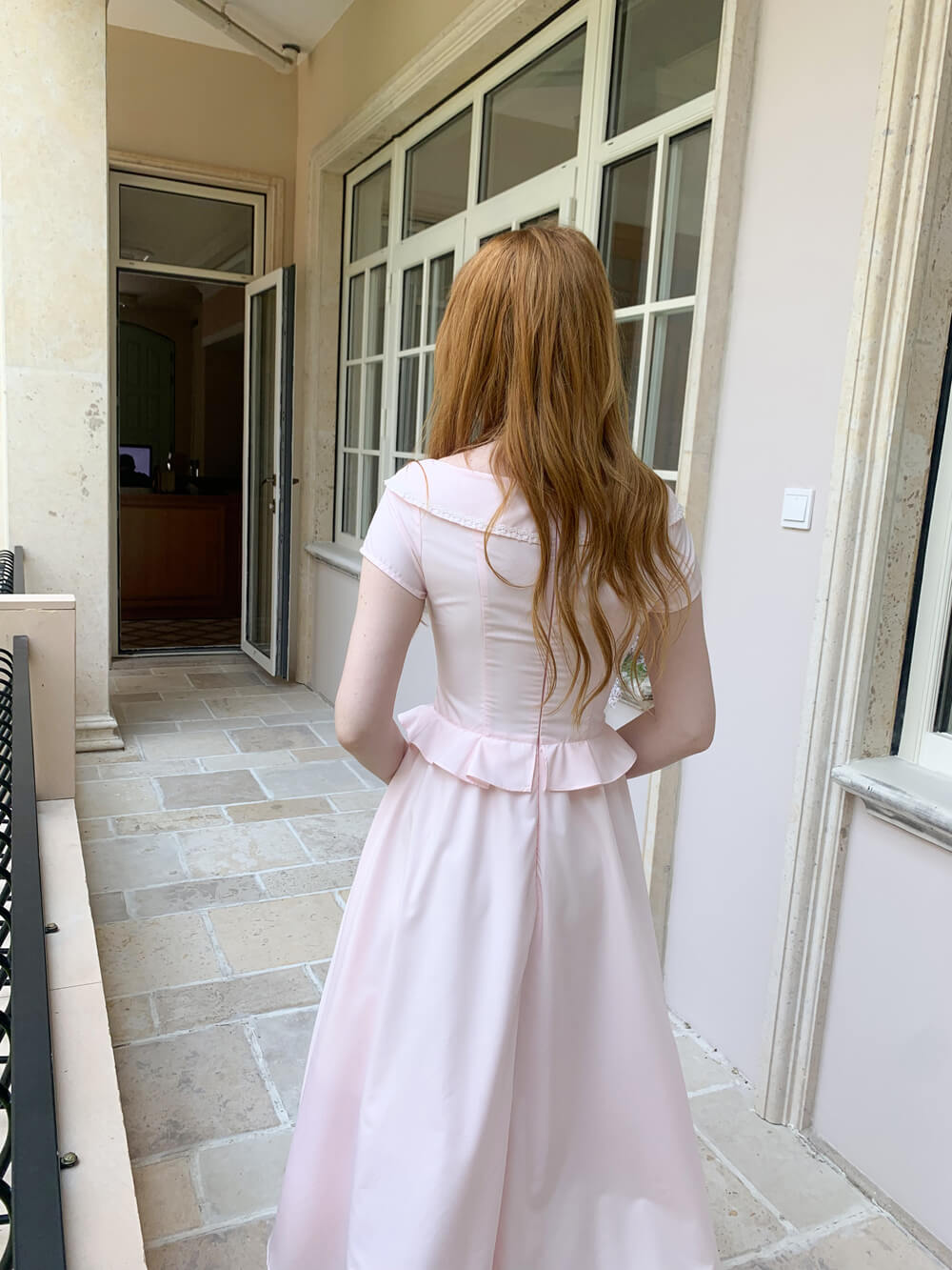Laceup Sailor Pink Long Dress