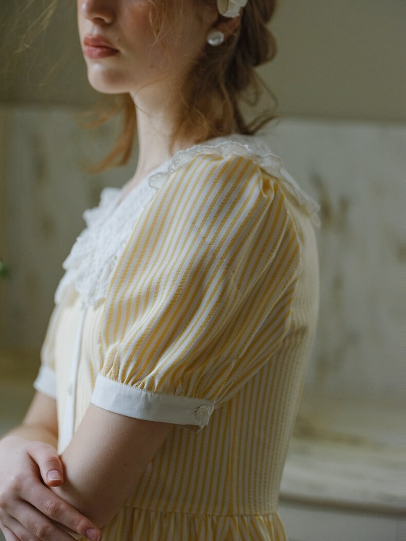 Country Classic Lace Collar Dress