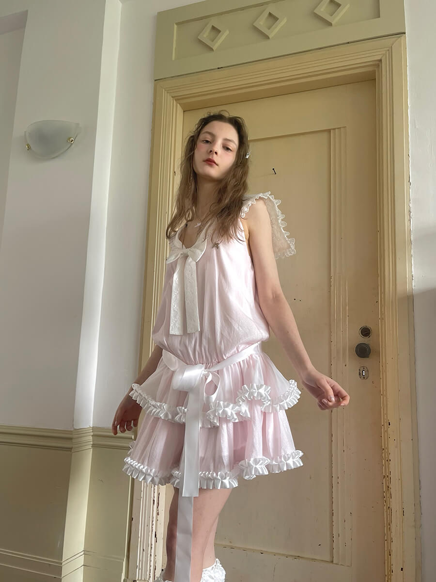 Angel Ribbon Frill Dress