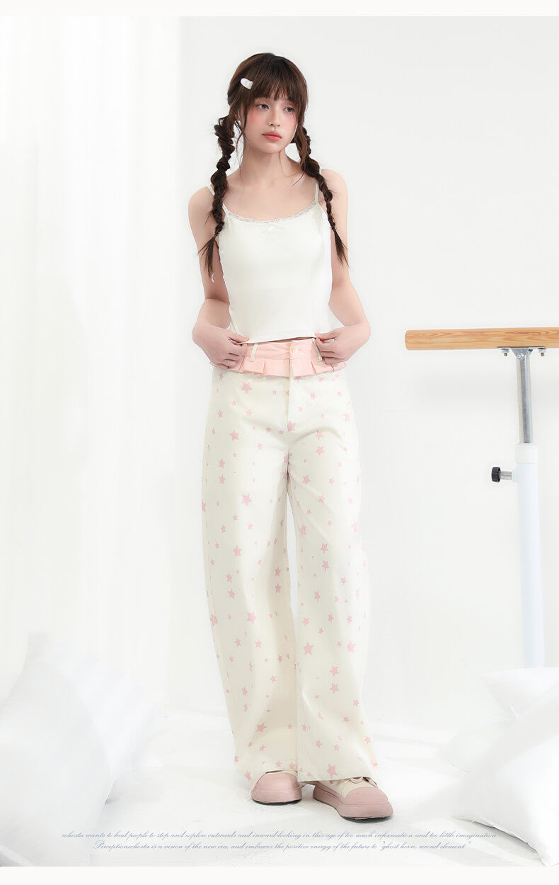 Candy Sky Star Print Pants