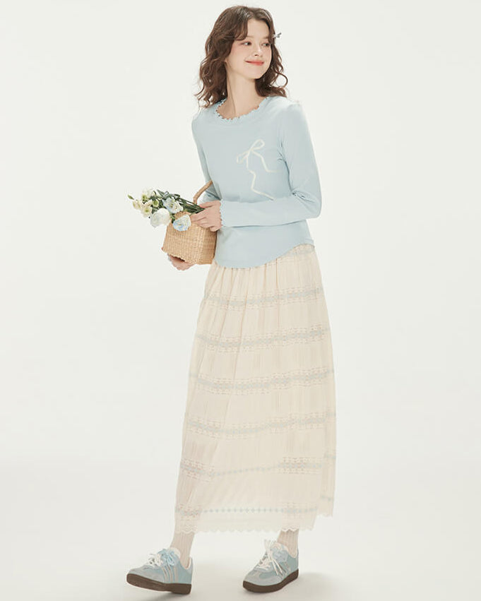 Romantic Lace Long Skirt