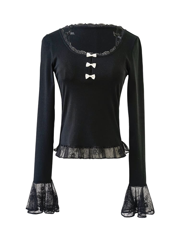 Triple Ribbon Slim Fit Top