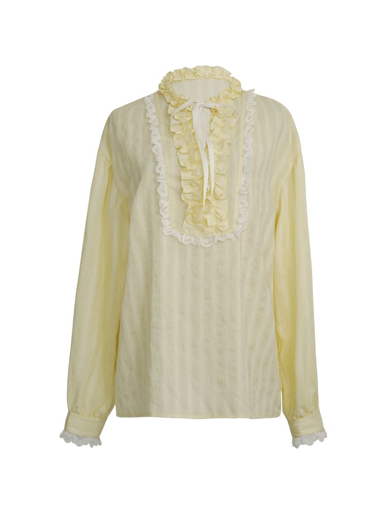 Yellow Fril Girly Blouse